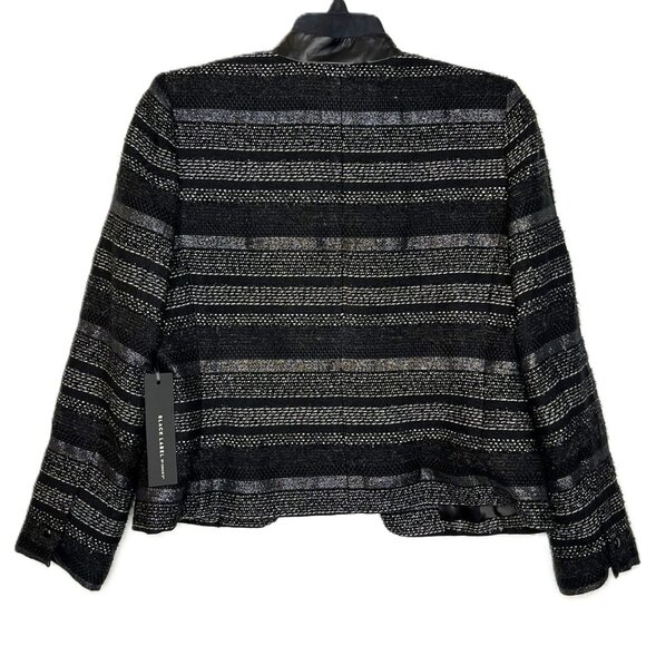 Black Label by Chico's Women's Jacket Textured Wool Blend Lined Size 1 NEW - Picture 5 of 13